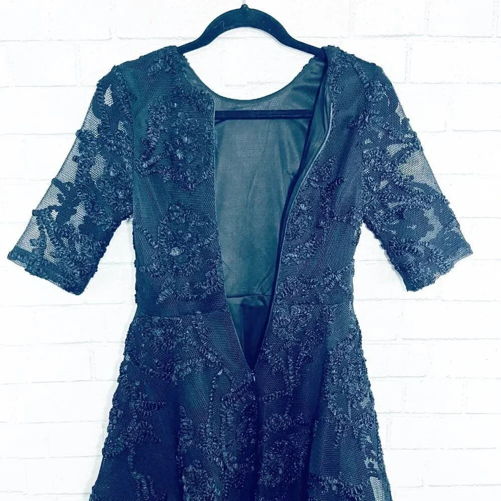 Akira Chicago Black High Low Lace Cinderella Dress Women's Size Small NEW - Picture 9 of 12